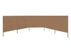 Biombo de tecido com 5 painéis 600 x 160 cm bege 02_0008828