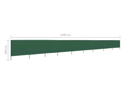 Biombo de tecido com 9 painéis 1200 x 160 cm verde 02_0008865