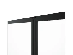 Biombo dobrável para banheira em metal preto fosco estilo industrial, 100 x 140 cm, DISTRICT