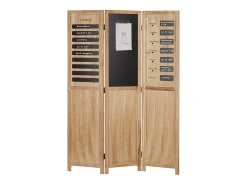 Biombo 170x120x2 cm paravento em madeira natural