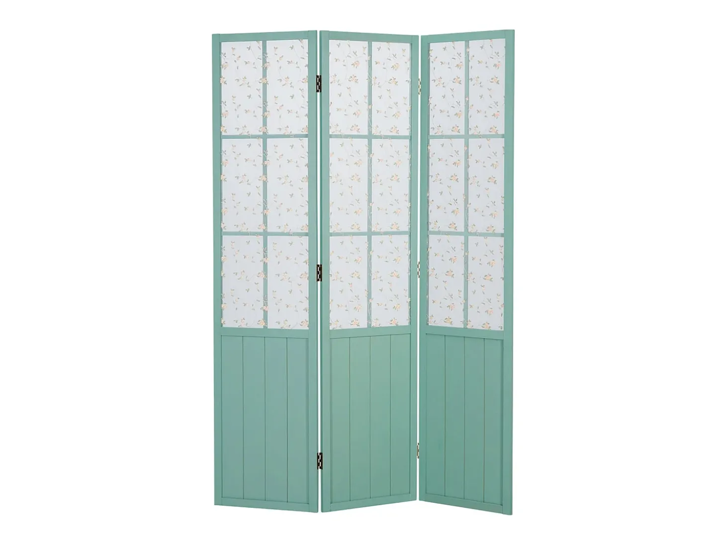 Biombo 170x120x2 cm Turquesa Estilo Campestre