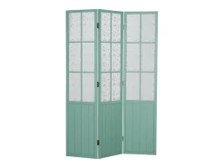 Biombo 170x120x2 cm Turquesa Estilo Campestre