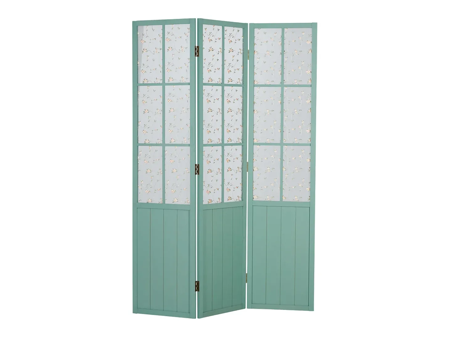 Biombo 170x120x2 cm Turquesa Estilo Campestre