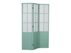Biombo 170x120x2 cm Turquesa Estilo Campestre