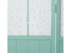 Biombo 170x120x2 cm Turquesa Estilo Campestre