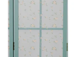 Biombo 170x120x2 cm Turquesa Estilo Campestre