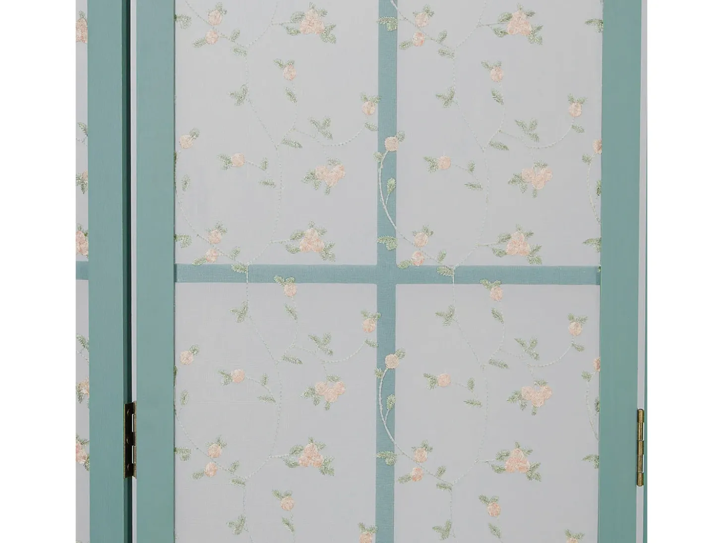 Biombo 170x120x2 cm Turquesa Estilo Campestre
