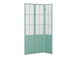 Biombo 170x120x2 cm Turquesa Estilo Campestre