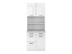 Bloco de cozinha branco alto brilho 80x60x81.6 r-line