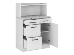 Bloco de cozinha branco alto brilho 80x60x81.6 r-line