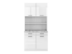 Bloco de cozinha branco alto brilho 100x60x81.6 r-line
