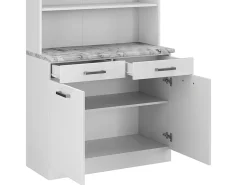 Bloco de cozinha branco alto brilho 100x60x81.6 r-line