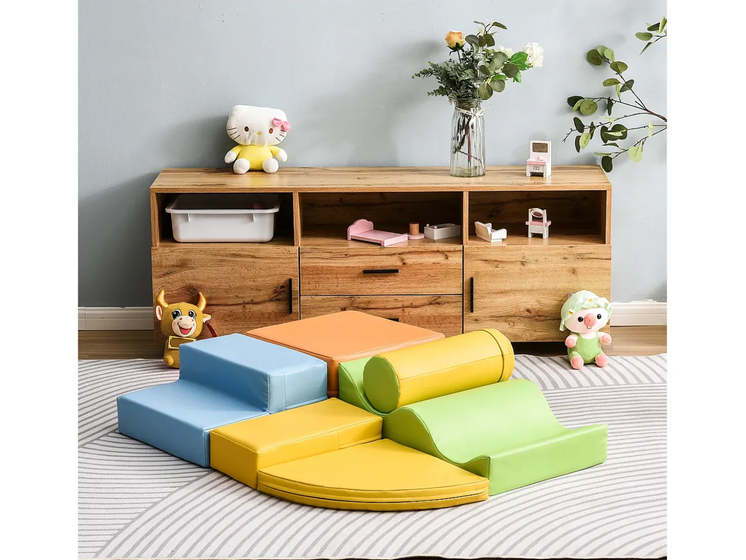 Blocos de construção de 6 peças - Para bebés e crianças - PU