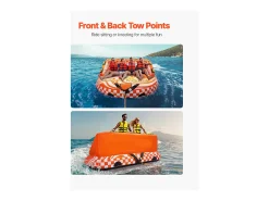 Boia Rebocável, SucceBuy Boia Rebocável para Passeios de Barco, Boia Rebocável Insuflável para Desportos Aquáticos para 1 a 4 Passageiros
