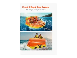 Boia Rebocável, SucceBuy Boia Rebocável para Passeios de Barco, Boia Insuflável para Desportos Aquáticos para 1 a 3 Passageiros