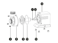 Bomba para piscina com circulação de 14000 l/h e 120 watts (código 16_0001983).