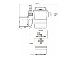 Bomba para piscina com vazão de 8000 litros por hora bomba de circulação de 100 watts com filtro ecológico 16_0001986