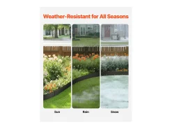 Borda de Jardim em Aço Anti-ferrugem SucceBuy, 5 PCS, 99 x 15,6 cm, para Jardins, Relvados, Pátios