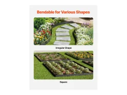 Borda de Jardim em Aço Anti-ferrugem SucceBuy, 5 PCS, 99 x 15,6 cm, para Jardins, Relvados, Pátios