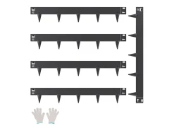 Borda de Jardim em Aço Anti-ferrugem SucceBuy, 5 PCS, 99 x 15,6 cm, para Jardins, Relvados, Pátios
