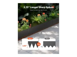 Borda de Jardim em Aço SucceBuy, Conjunto de 4, 1016x152,4 mm, Resistente à Ferrugem