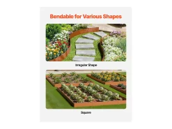 Borda de Jardim em Aço SucceBuy Resistentes às Intempéries, 1016x203,2mm, Lote de 6