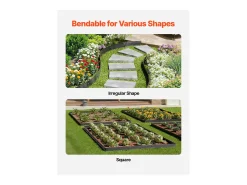 Borda de Jardim em Metal SucceBuy, 8 Pacotes de 1830 mm, Resistente à Ferrugem, Dobrável para Quintal e Jardim