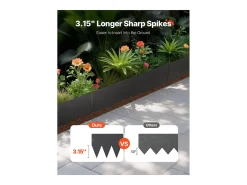 Borda para Jardim SucceBuy em Aço, Resistente à Ferrugem, 3 Peças, 101,6 x 20,3 cm