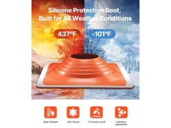 Botas de Flashing SucceBuy para Tubo de 25 a 46cm - Silicone Durável - Alta Temperatura