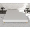 Box Spring Estofado 140x 200 - Madeira de Pinho Reforçada - Faia Maciça - Branco - Estrutura Sólida de Qualidade - Confortável Douce Lune®