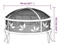 Braseira com atiçador 50 cm XXL aço