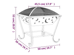 Braseira com atiçador 50 cm XXL aço