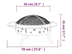Braseira com atiçador 70 cm XXL aço