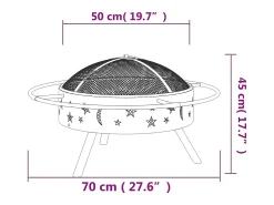 Braseira com atiçador 70 cm XXL aço