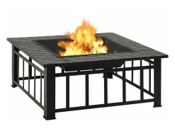 Braseira com atiçador 79x79x46,5 cm XXL aço