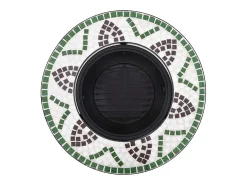 Braseira em mosaico 68 cm cerâmica verde
