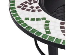 Braseira em mosaico 68 cm cerâmica verde