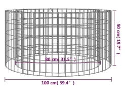 Braseira gabião Ø 100 cm ferro galvanizado