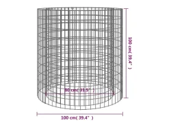 Braseira gabião Ø 100 cm ferro galvanizado