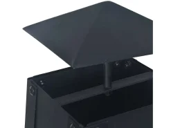 Braseira 35x35x99 cm aço preto