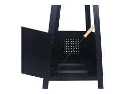 Braseira 35x35x99 cm aço preto