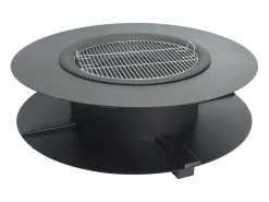 Braseiro, chapa e grelhado com suporte para lenha C120 x L120 x A40 cm BARCENA