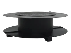 Braseiro, chapa e grelhado com suporte para lenha C120 x L120 x A40 cm BARCENA