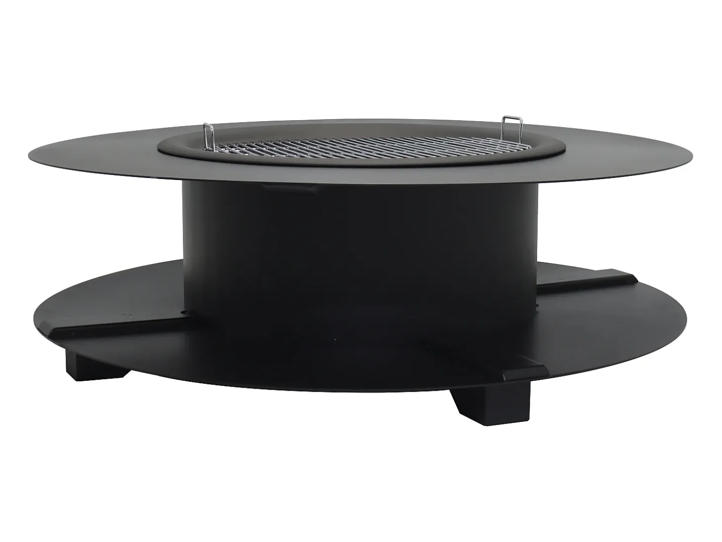 Braseiro, chapa e grelhado com suporte para lenha C120 x L120 x A40 cm BARCENA
