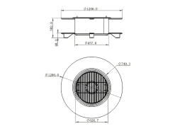 Braseiro, chapa e grelhado com suporte para lenha C120 x L120 x A40 cm BARCENA