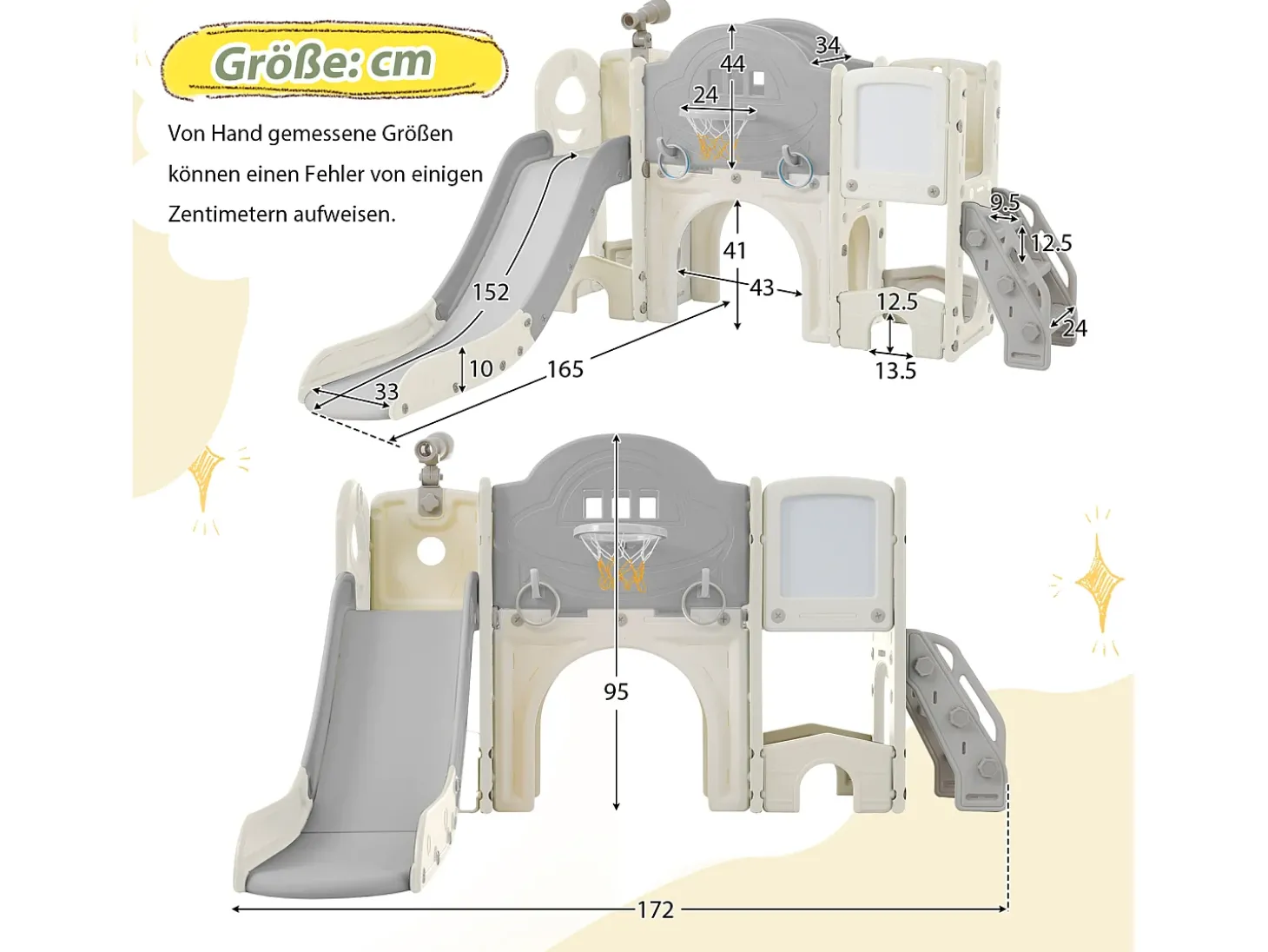 Brinquedo de escalada infantil 10 em 1 com escorrega, independente, escalada, jogo de perfuração, verde