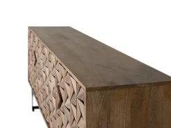 Buffet à 4 portas fabricado à la main em madeira manguier 177 cm