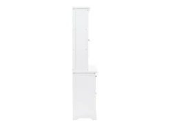 Buffet aparador console armário unidade de armazenamento armário de porcelana com 4 portas em MDF e madeira de pinho 180 cm 4402167