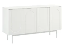 Buffet branco com 4 porta cintrée, estilo simples, pode ser colocado no salão, na sala de manjedoura, no couloir