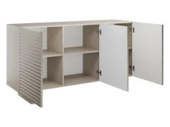 Buffet com 3 portas em MDF - Cor: Bege - LUDIMA